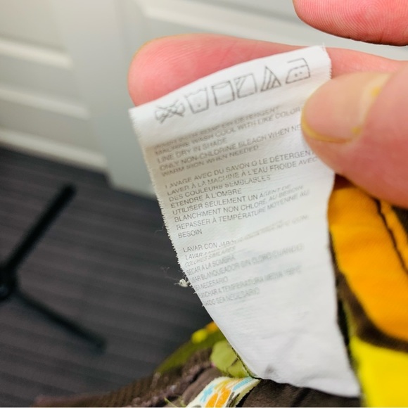 ROXY Brown Retro Colorful Festival Hot Pants Drawstring Shorts Sz 7 - Picture 7 of 10